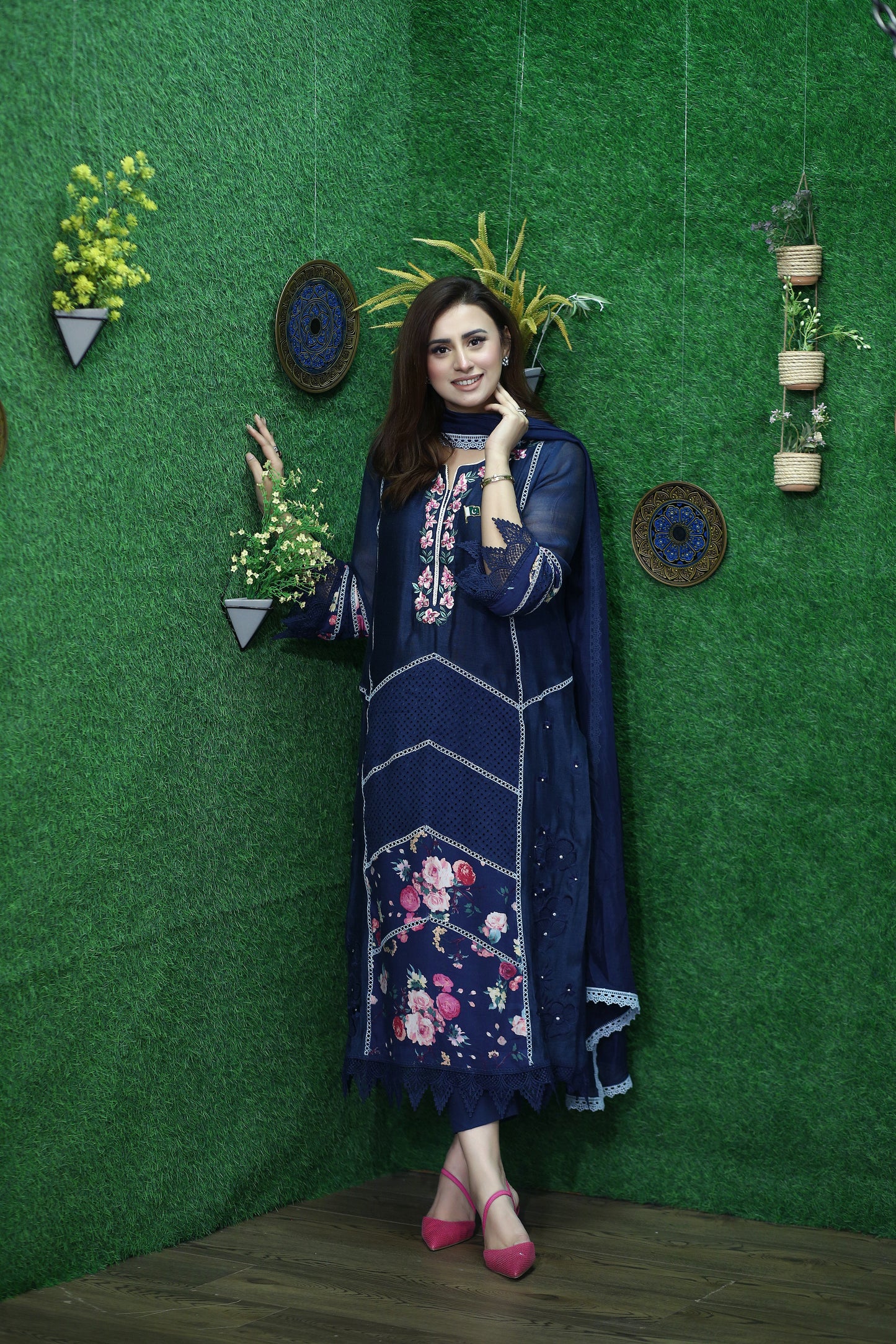 Navy Blue Chicken Kurta