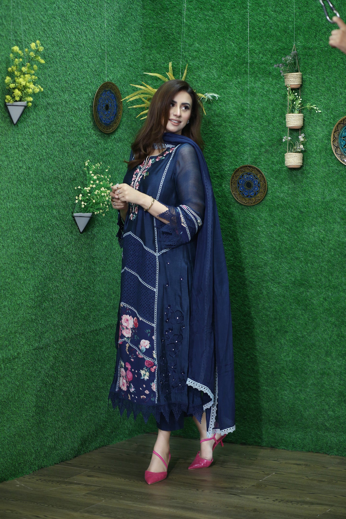 Navy Blue Chicken Kurta