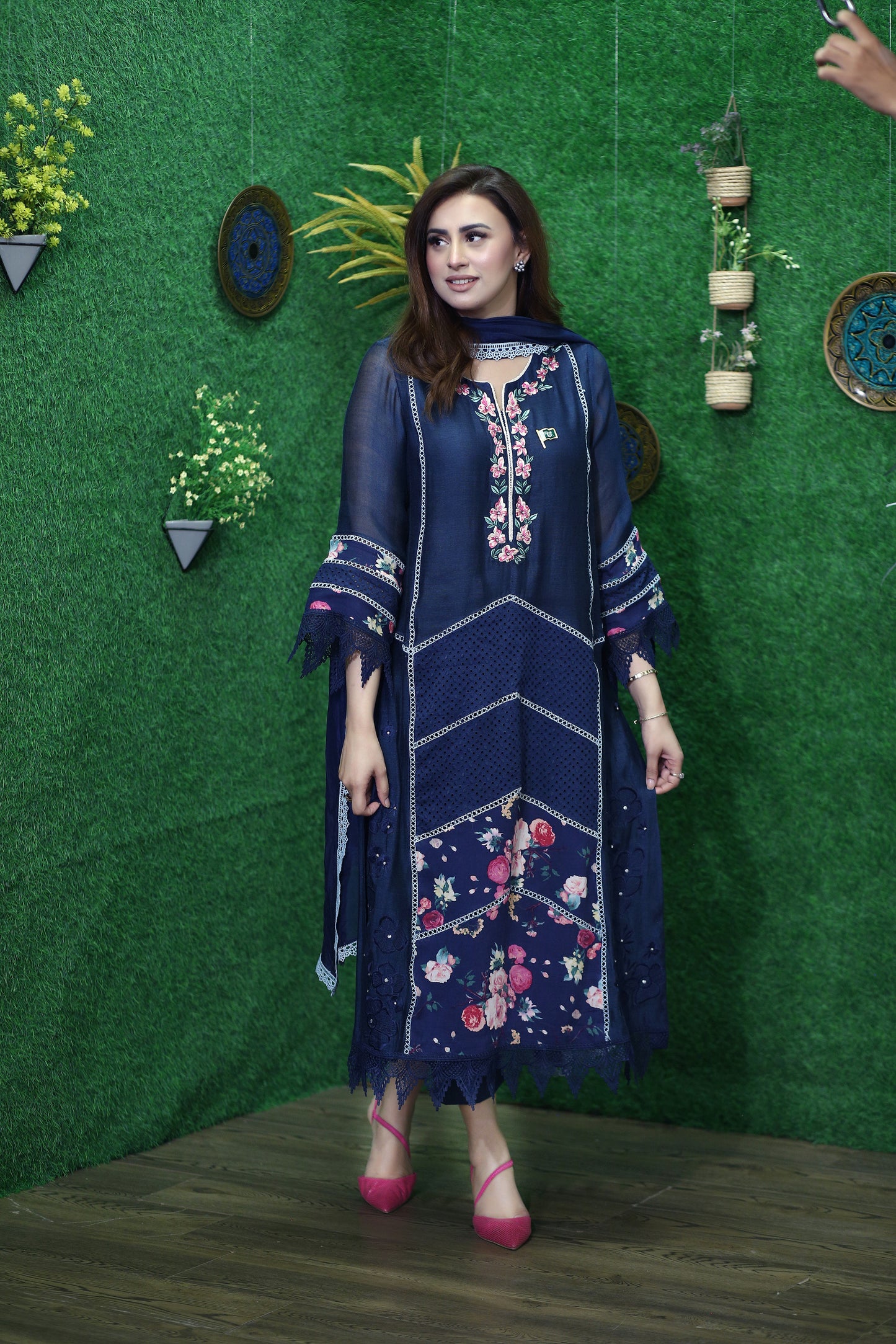 Navy Blue Chicken Kurta