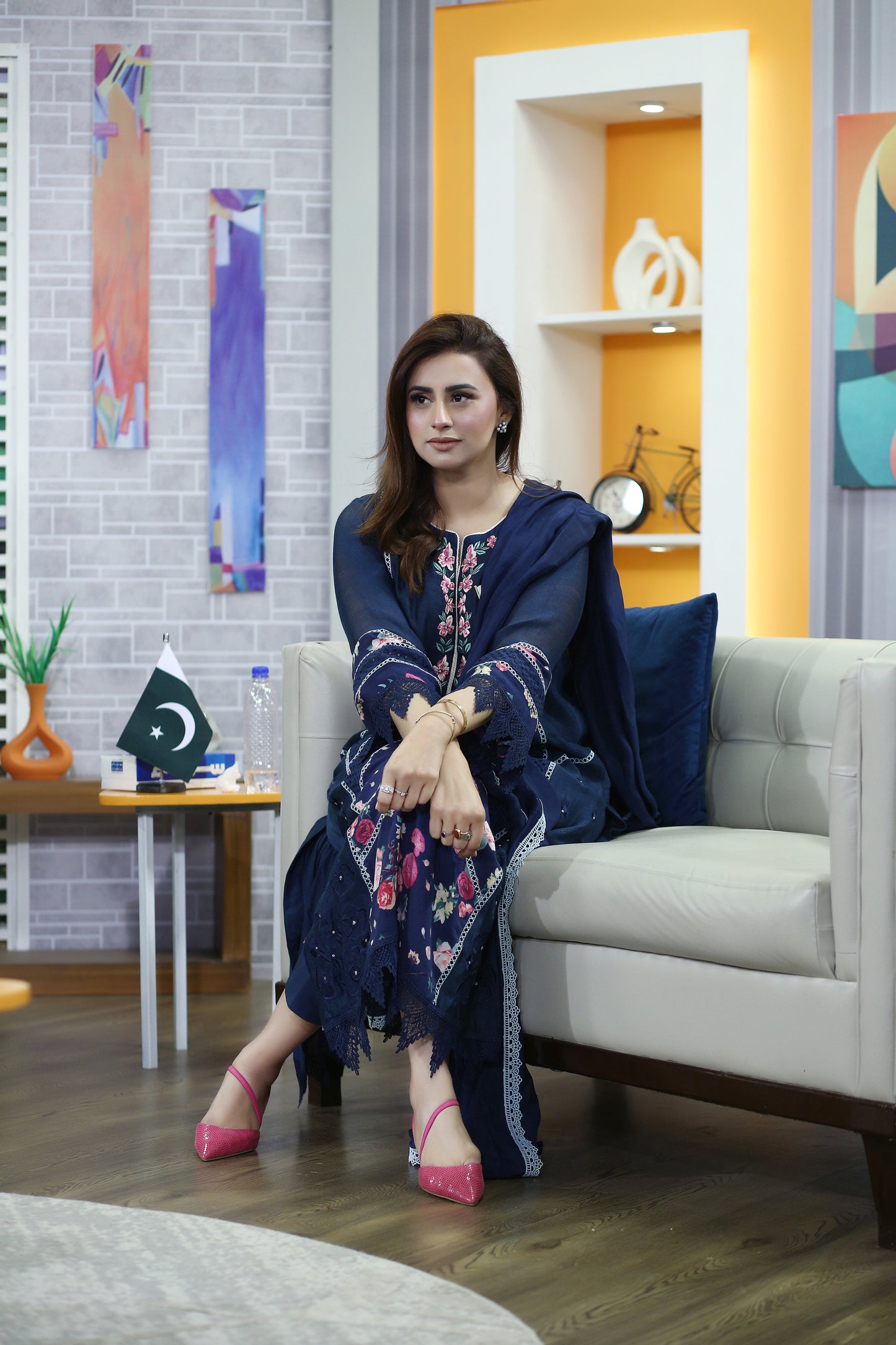 Navy Blue Chicken Kurta