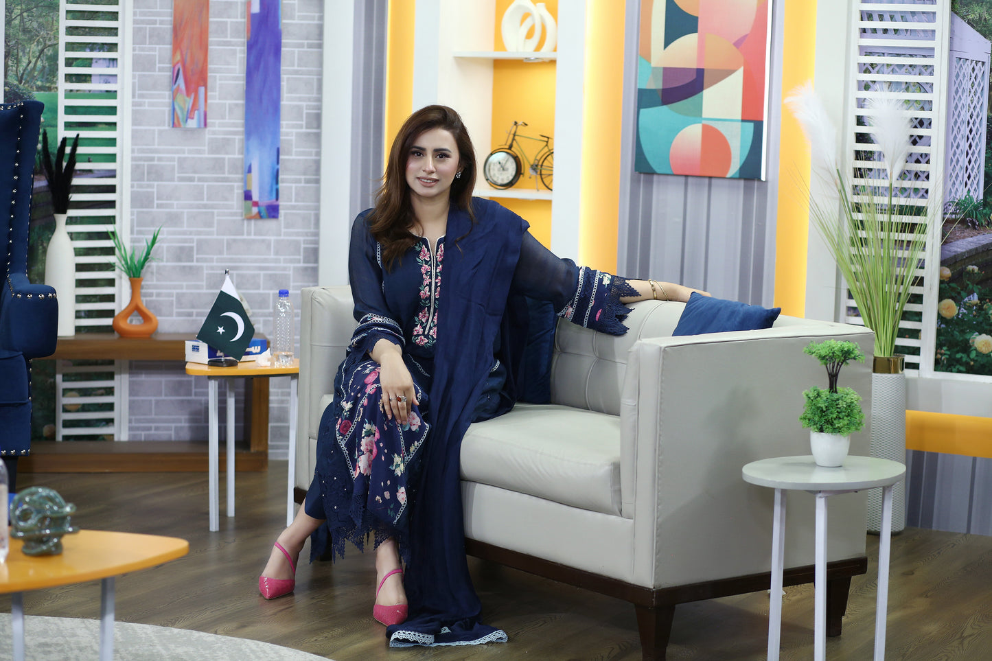 Navy Blue Chicken Kurta