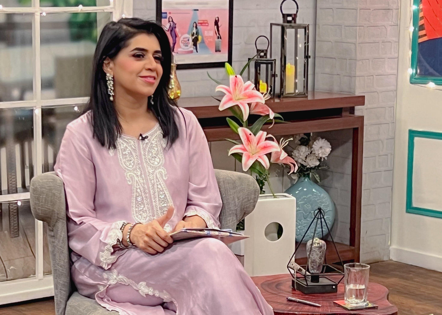 Rijha in Petal Silk Kaftan