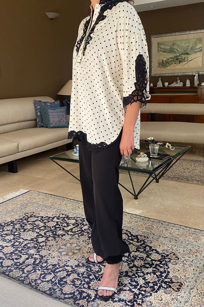 Black Polka Dotted