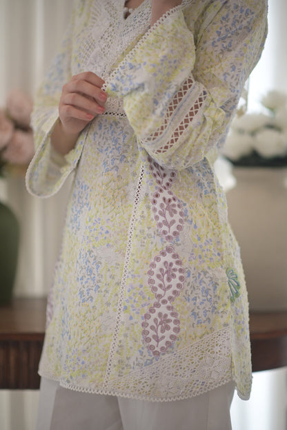 Pistachio with Khari Shalwar