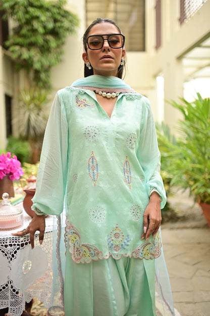 Mint Sorbet with Farshi Shalwar