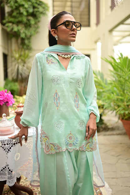 Mint Sorbet with Farshi Shalwar