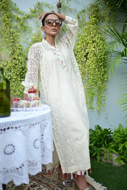 Pastel Blonde ( Kurta with pants)