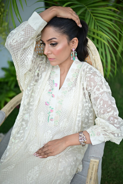 Pastel Blonde ( Kurta with pants)