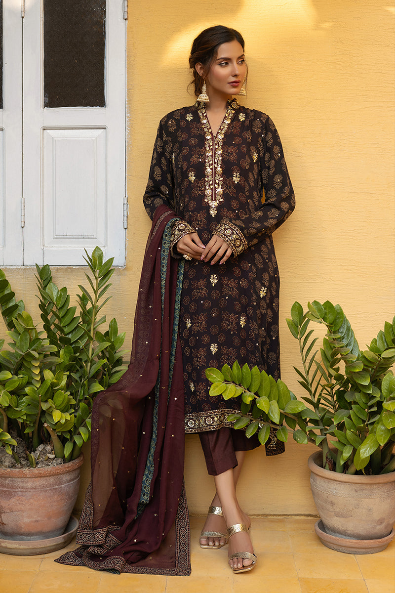 Ajrak  Georgette Kurta -  with Pants and Dupatta