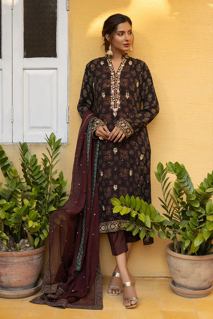 Ajrak  Georgette Kurta -  with Pants and Dupatta