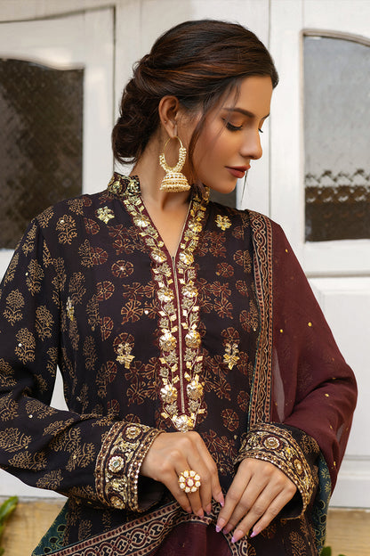 Ajrak  Georgette Kurta -  with Pants and Dupatta