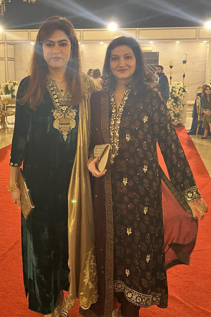 Ajrak Kurta - Pure 60 Gram Georgette with Pants and Dupatta