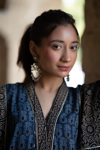 Indigo Ajrak Kurta