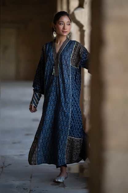 Indigo Ajrak Kurta