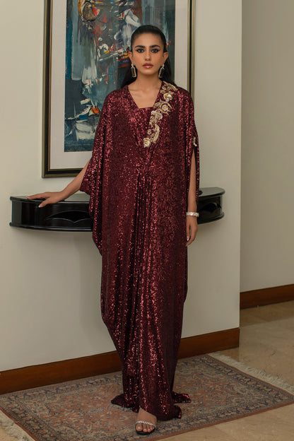 Deep Rust Kaftan