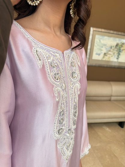PETAL SILK KAFTAN SET
