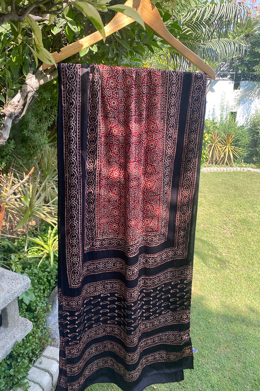 Ajrak Silk Scarf - S24-03