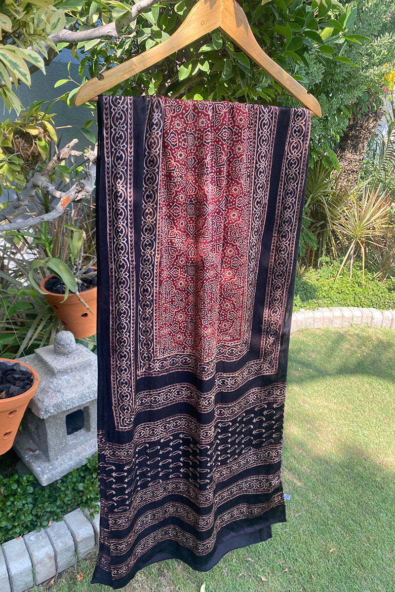 Ajrak Silk Scarf - S24-03