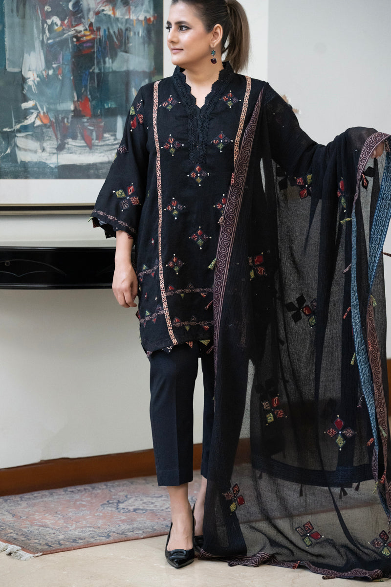 Appliqued Short Kurta