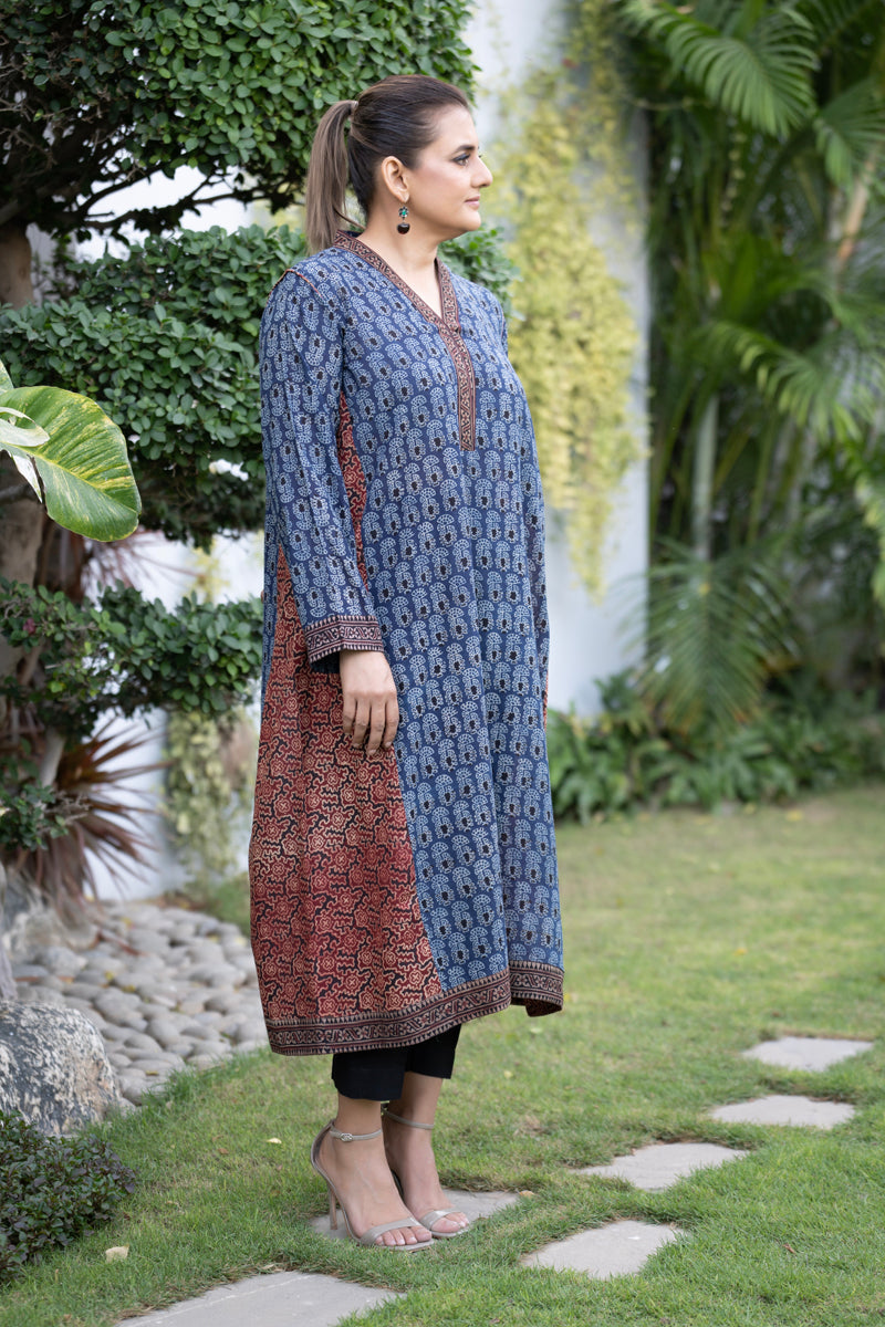 Indigo Red Kurta