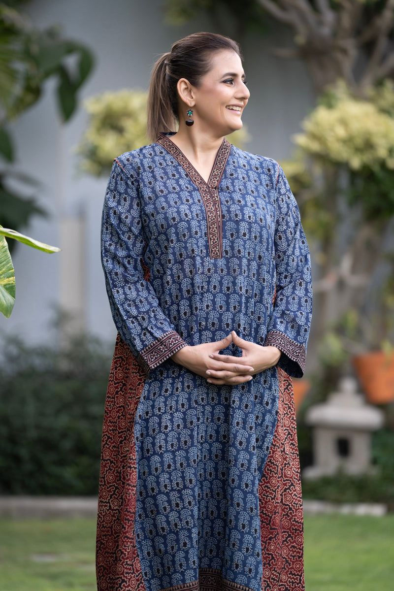 Indigo Red Kurta