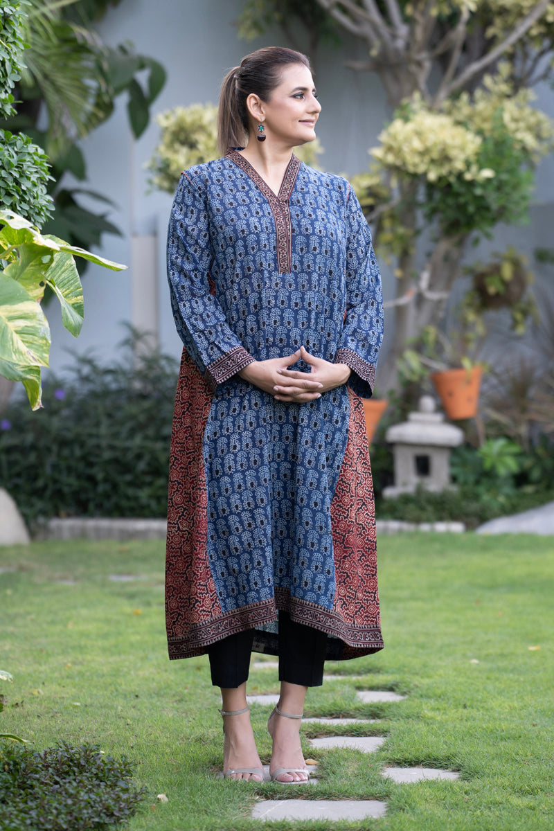 Indigo Red Kurta