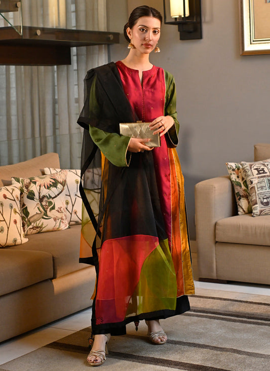 Sheesha Silk Multicolour Kurta