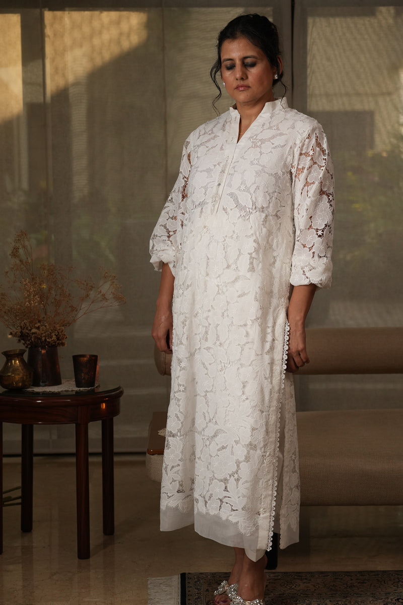 White Lace Kurta