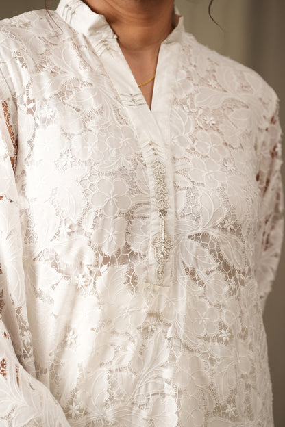 White Lace Kurta