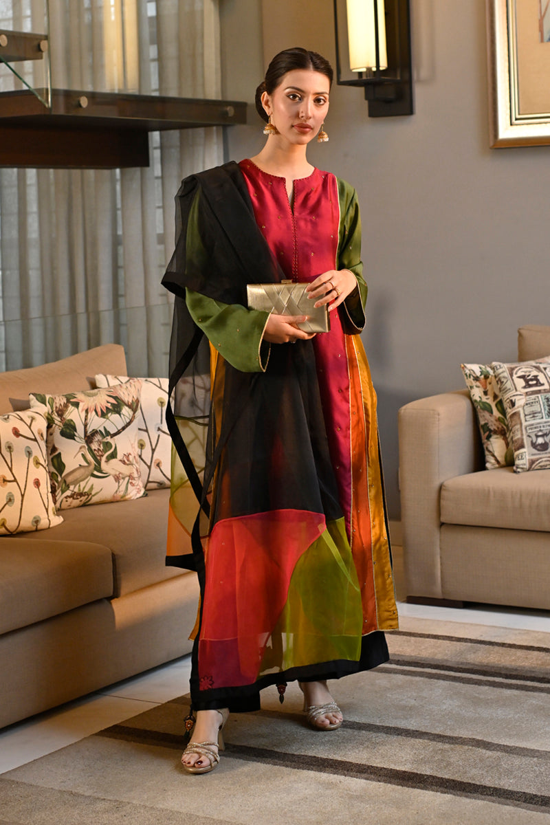 Sheesha Silk Multicolour Kurta