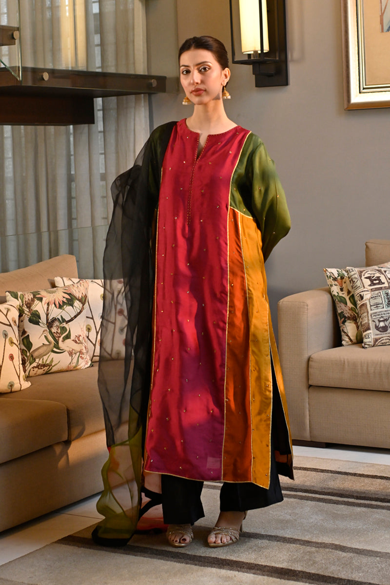 Sheesha Silk Multicolour Kurta