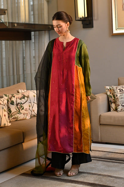 Sheesha Silk Multicolour Kurta
