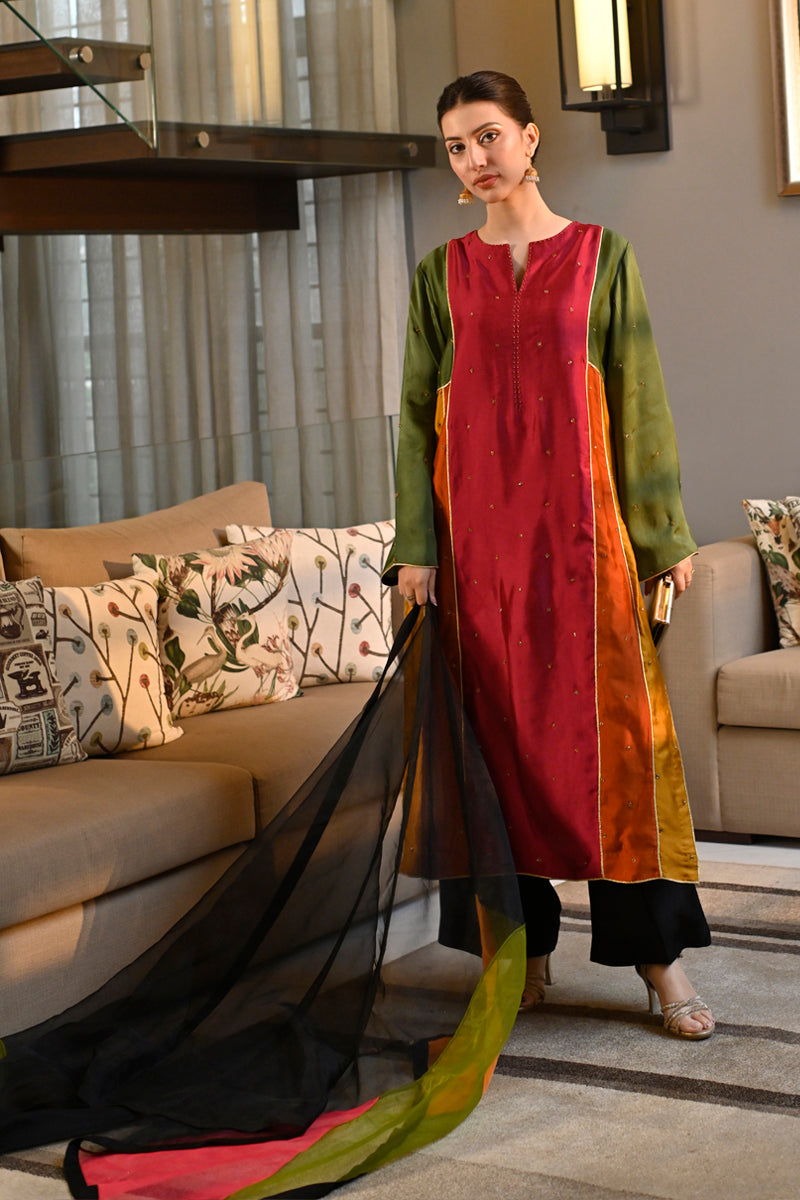Sheesha Silk Multicolour Kurta