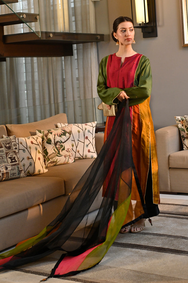 Sheesha Silk Multicolour Kurta
