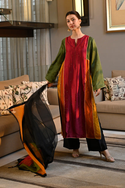 Sheesha Silk Multicolour Kurta