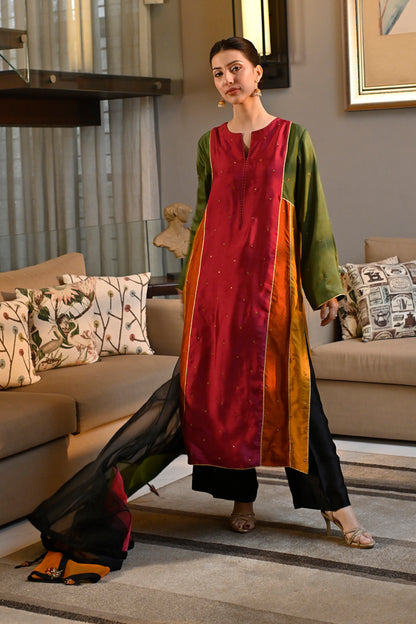 Sheesha Silk Multicolour Kurta