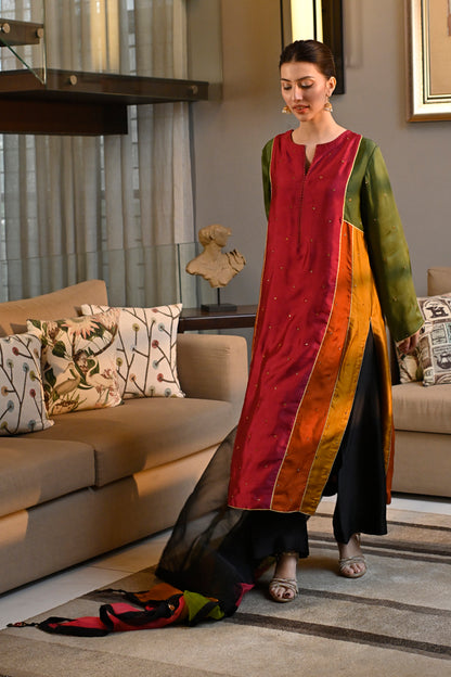 Sheesha Silk Multicolour Kurta