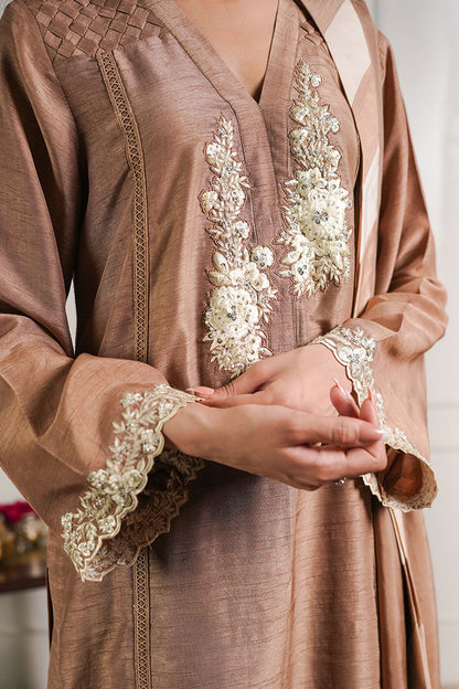 MOCHA KURTA AND TROUSER SET