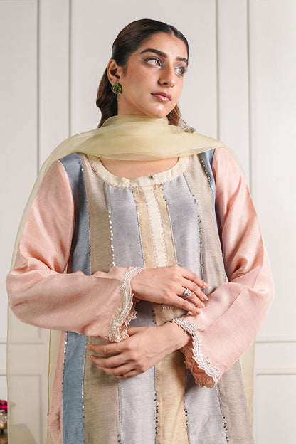 STRIPE KURTA AND TROUSER SET