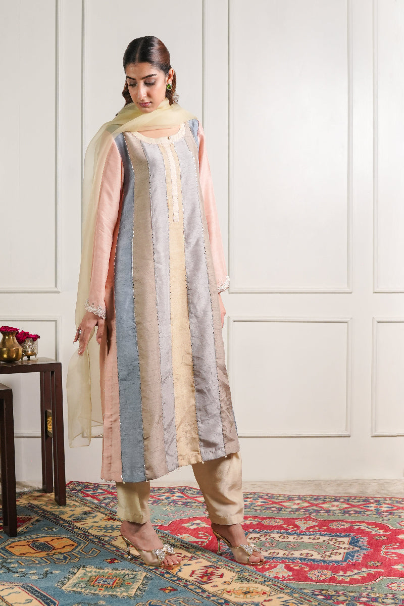 Stripe Kurta and Trouser set