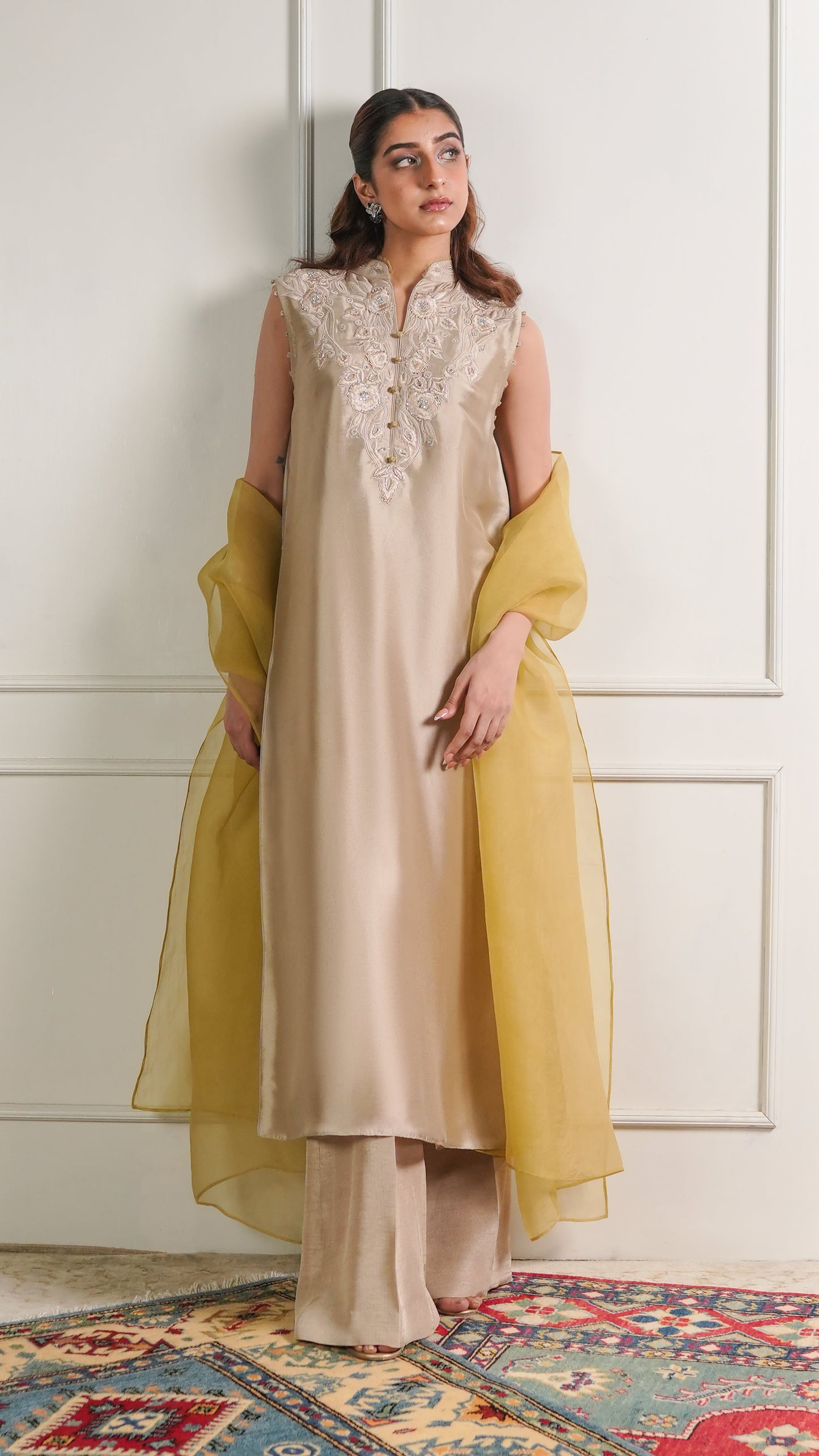 Double Layered shirt and Trouser set