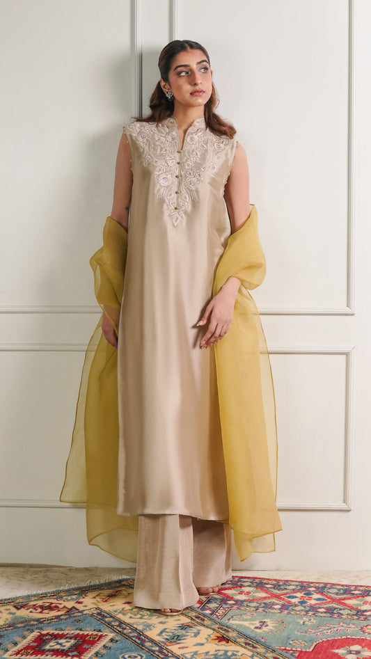 Double Layered shirt and Trouser set